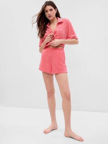 Pink Loose Towel Shorts (Q39015) | £12