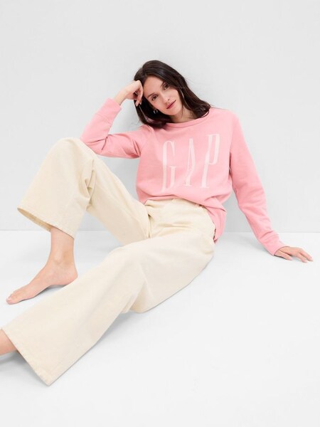 Pink Logo Crew Neck Sweatshirt (Q39036) | £19