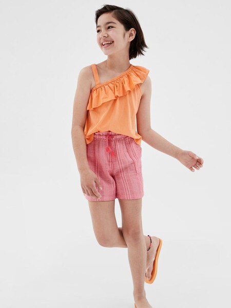 Pink Stripe Utility Pull On Crinkle Shorts (Q39110) | £6