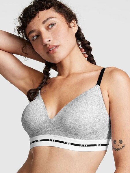 Heather Grey Non Wired Lightly Lined Smooth T-Shirt Bra (Q39486) | £29