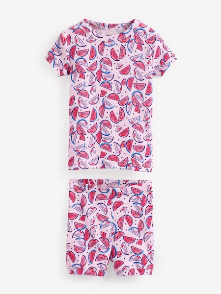 Pink Watermelon Graphic Print Pyjama Shorts Set - Baby (Q40204) | £8