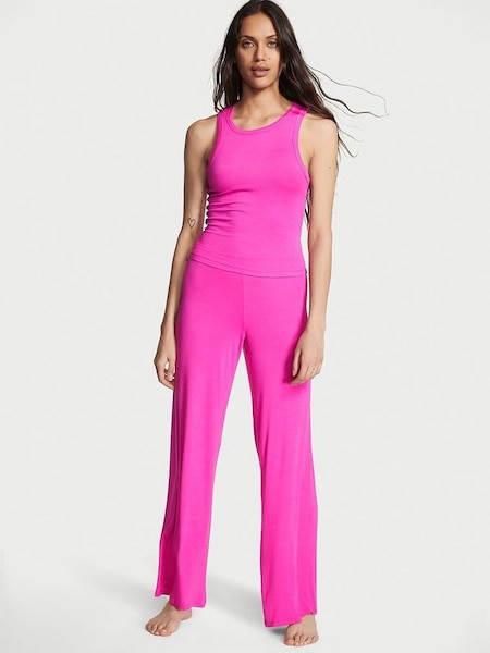Fucshia Frenzy Pink Tank Long Pyjamas (Q41205) | £45