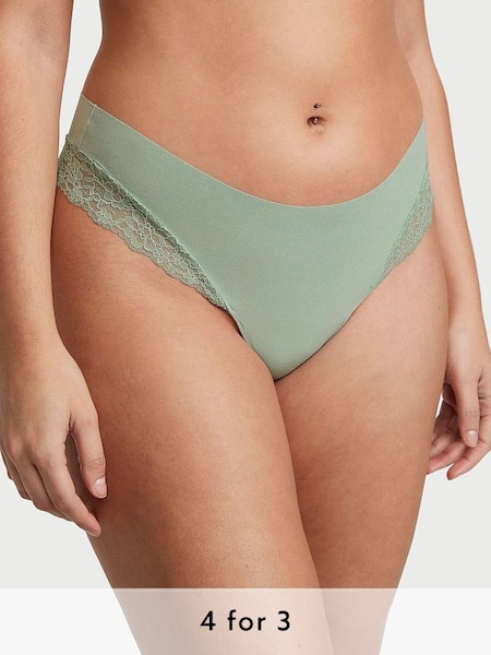 Seasalt Green Posey Lace Thong Knickers (Q42246) | £9