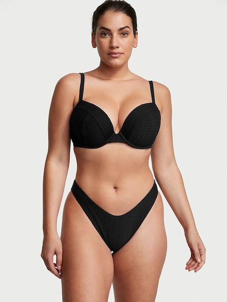 Black Fishnet Brazilian Swim Bikini Bottom (Q42492) | £25