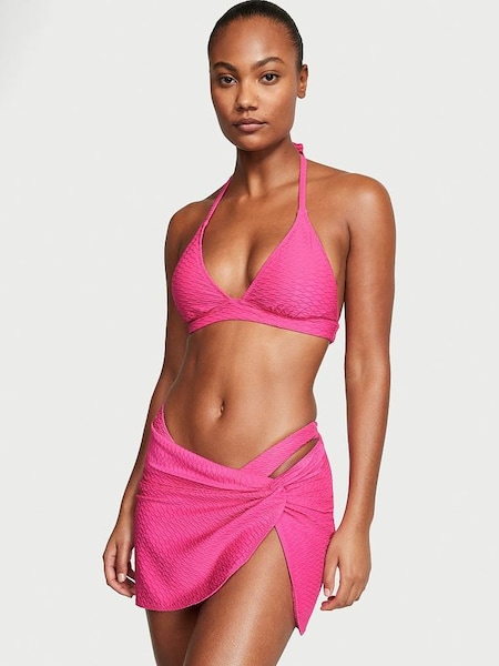 Forever Pink Fishnet Halter Swim Bikini Top (Q42514) | £29
