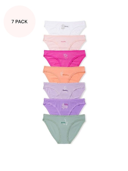 White/Pink/Orange/Purple/Green Bikini Knickers Multipack (Q42515) | £35