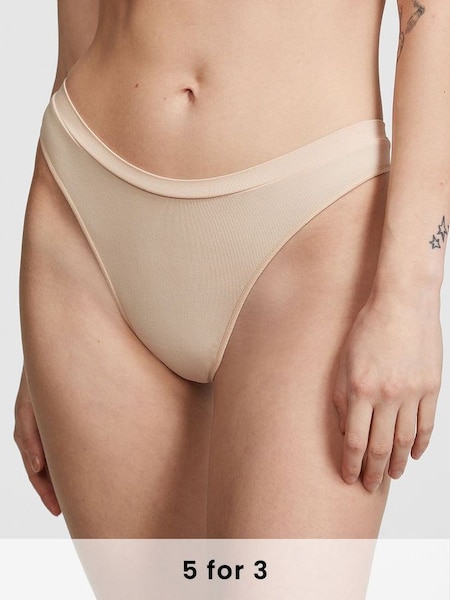 Marzipan Nude Seamless Thong Knickers (Q42639) | £9