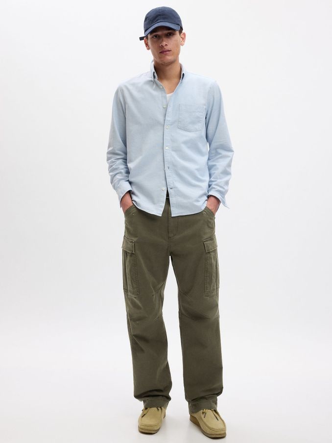 Khaki green trousers sales