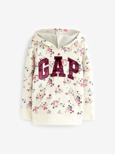Cream floral Logo Hoodie (Q43064) | £20