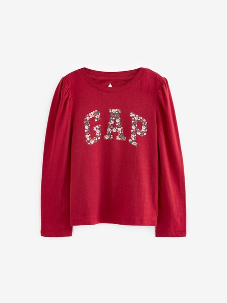 Red Organic Cotton Mix and Match Puff Sleeve Graphic Crew Neck T-Shirt (Q43089) | £8