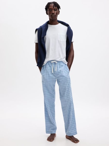 Blue Soft Stripe Pyjama Bottoms (Q43216) | £30
