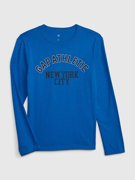Blue Logo Crew Neck Long Sleeve T-Shirt (4-13yrs) (Q43255) | £6