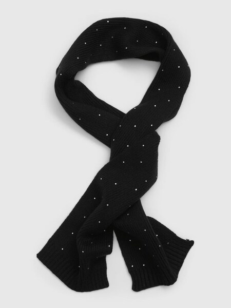 Black CashSoft Rhinestone Scarf (Q43322) | £20