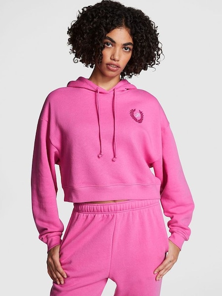 Sizzling Strawberry Pink Cropped Hoodie (Q43527) | £50