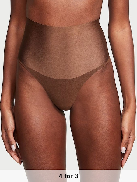Ganache Brown Smooth Thong Shaping Knickers (Q43529) | £20