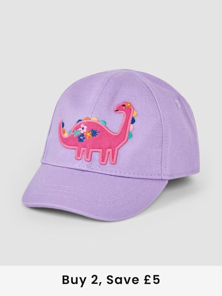 Lilac Dino Embroidered Cap (Q45478) | £15