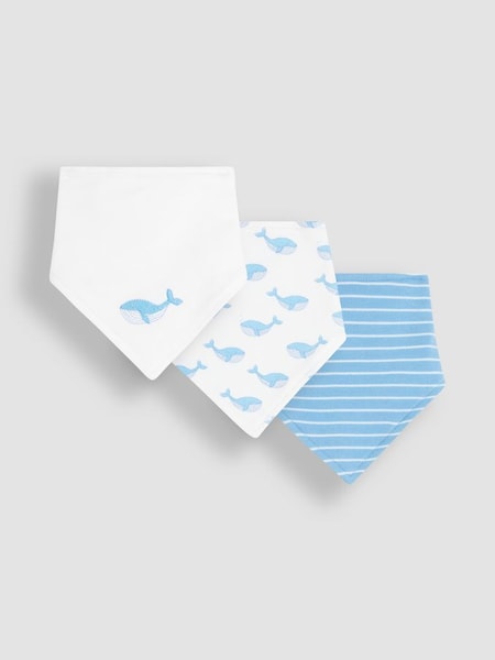 Blue Whale 3-Pack Cotton Baby Dribble Bibs (Q50743) | £12
