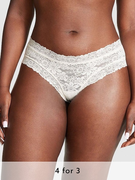 Coconut White Lace Cheeky Knickers (Q57328) | £9