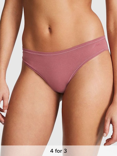 Soft Begonia Pink Cotton Cheeky Knickers (Q57330) | £9