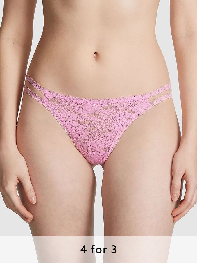 Victoria secret shop pink thong