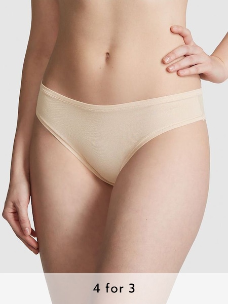 Marzipan Nude Cotton Cheeky Knickers (Q57355) | £9