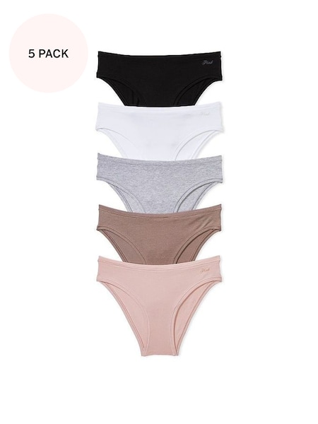 Black/White/Grey/Nude Cheeky Multipack Cotton Knickers (Q57364) | £25