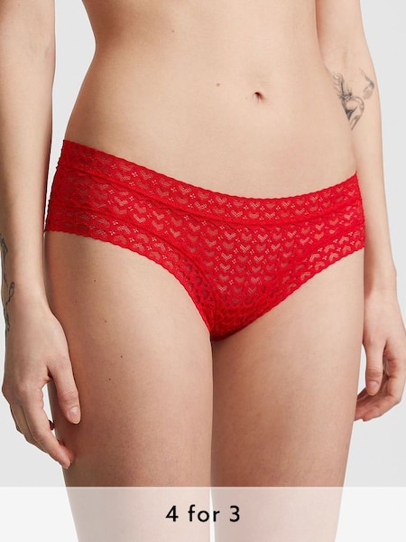 Red Pepper Heart Lace Cheeky Knickers (Q57368) | £9