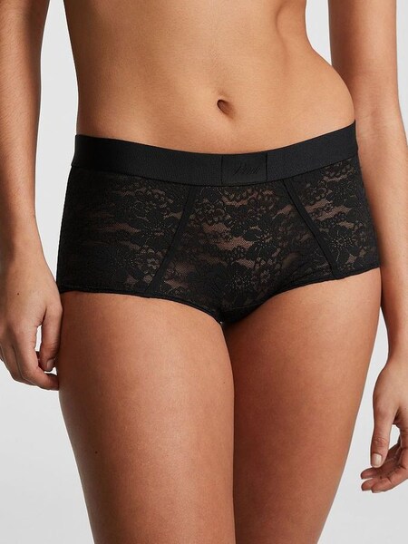 Pure Black Short Lace Knickers (Q57376) | £9