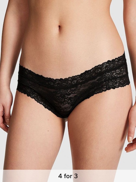 Pure Black Lace Cheeky Knickers (Q57389) | £9