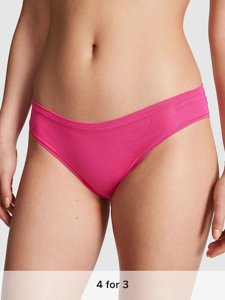 Enchanted Pink Cherry Diamante Cotton Cheeky Knickers (Q57435) | £9