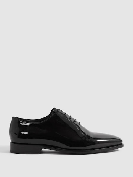 Patent Leather Lace-Up Shoes in Black (Q60999) | £198