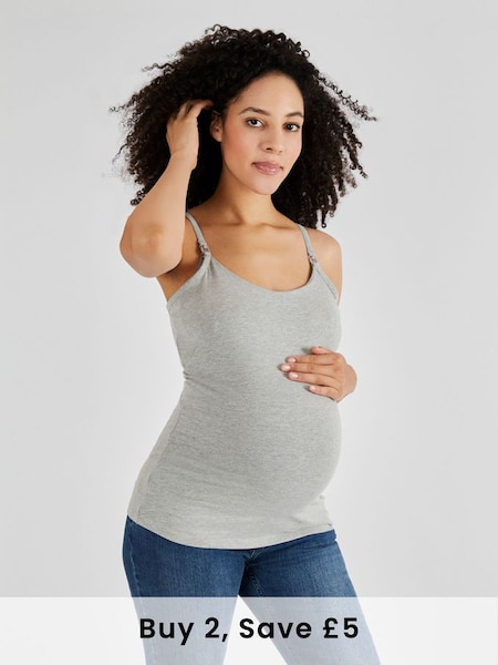 Grey Maternity & Nursing Vest (Q63579) | £19