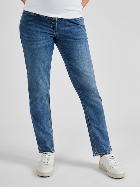 Mid Wash Blue Straight Leg Maternity Jeans (Q63600) | £42