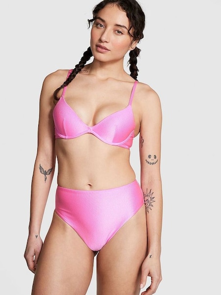 Lola Pink High Waisted Bikini Bottom (Q67208) | £26