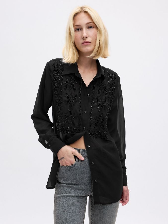 Black shirt womens uk 2025