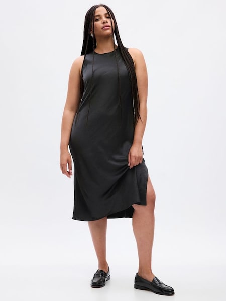 Black High Neck Midi Dress (Q68147) | £65
