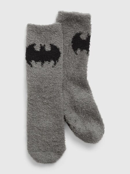 Grey DC Batman Fluffy Socks (Q68343) | £6
