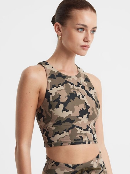 The Upside Camouflage Cropped Tank Top in Camo (Q74433) | £99