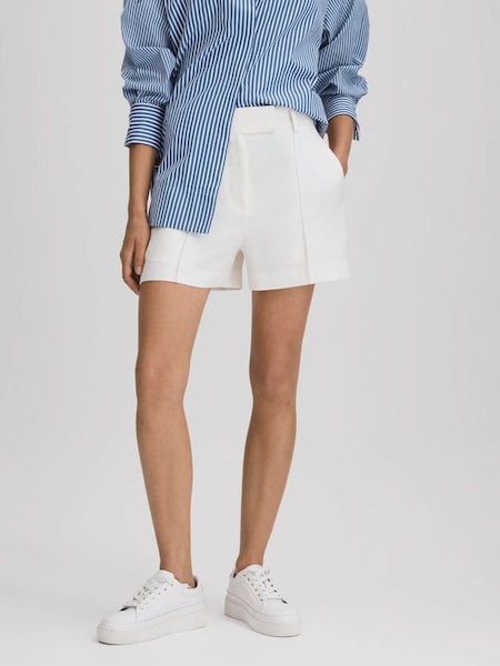 Crepe Tailored Shorts in White (Q74719) | £128