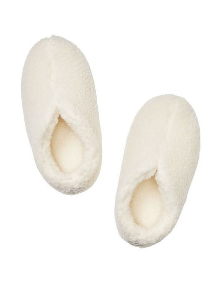 Creamer White Cosy Slippers (Q74822) | £30