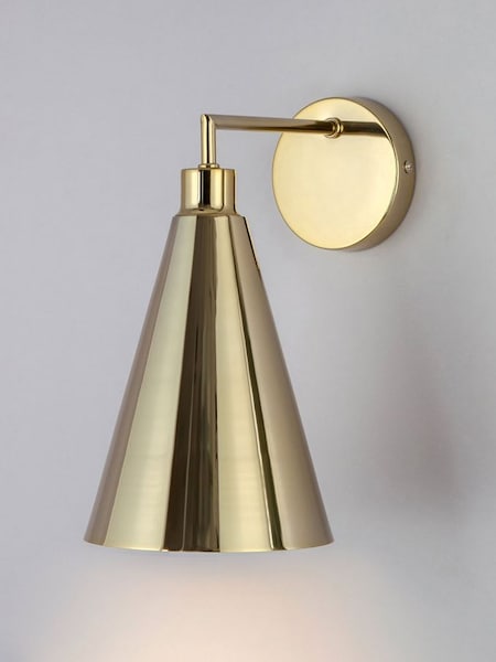 Houseof. Brass Metal Cone Shade Wall Light (Q75294) | £90