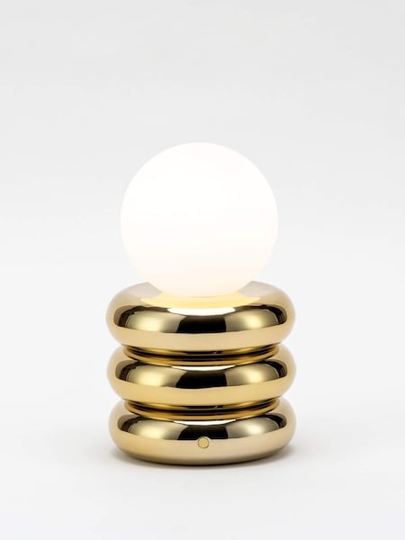 Houseof. Brass Glow Worm Rechargeable Tube Table Lamp (Q75339) | £150