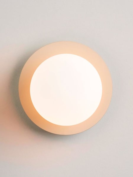 Houseof. Sand Cream Opal Disk Wall Light (Q75345) | £120