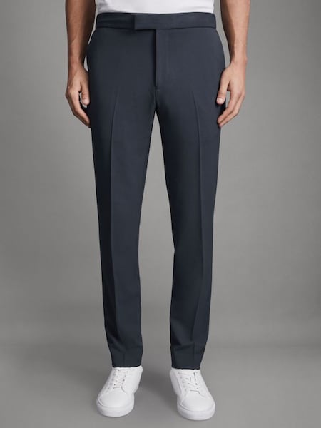 Relaxed Drawstring Trousers in Airforce Blue (Q77354) | £108