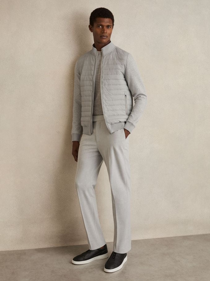 Grey Coats Jackets for Men Quilted Jackets Reiss UK