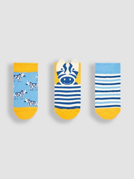 Yellow Zebra 3-Pack Safari Socks (Q80350) | £9.50