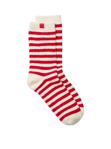 Lipstick Red Bold Stripe Socks (Q80562) | £14