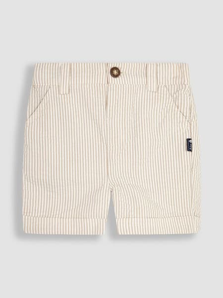 Natural Seersucker Stripe Shorts (Q80693) | £18