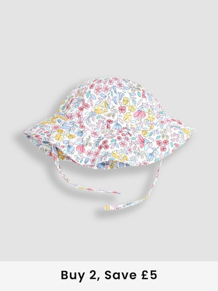 Pink Meadow Floral Floppy Sun Hat (Q80703) | £14