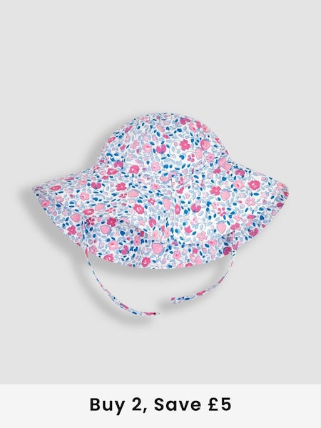 Pink Ladybird Ditsy Floral Floppy Sun Hat (Q80747) | £14